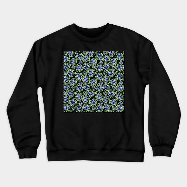 pattern with watercolor blueberries Crewneck Sweatshirt by lisenok